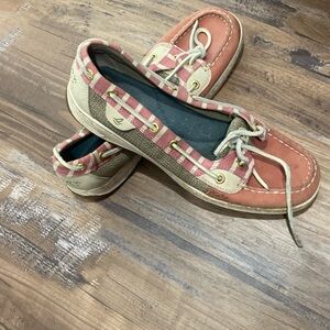 Sperry Red and White shoes